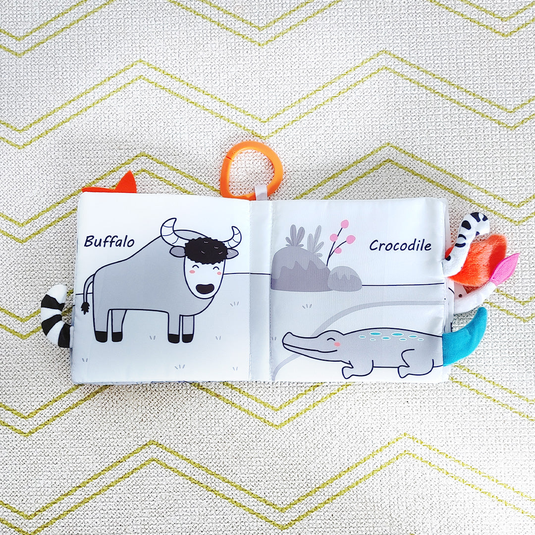 Interactive Baby Sensory Washable Cloth Book Flip Book