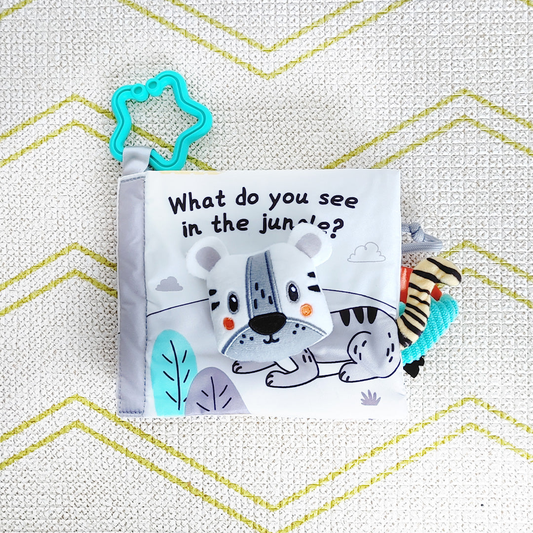 Interactive Baby Sensory Washable Cloth Book Flip Book