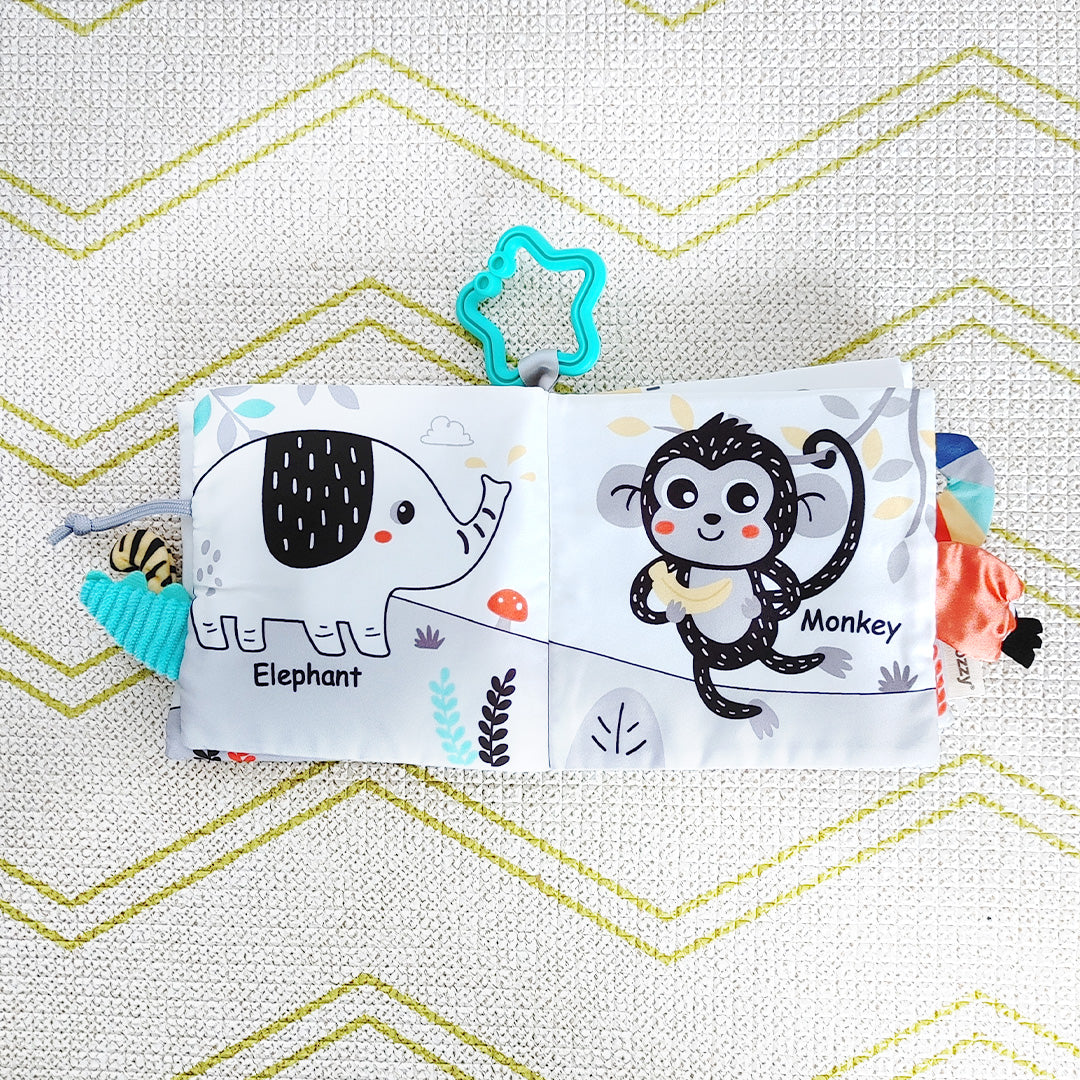 Interactive Baby Sensory Washable Cloth Book Flip Book