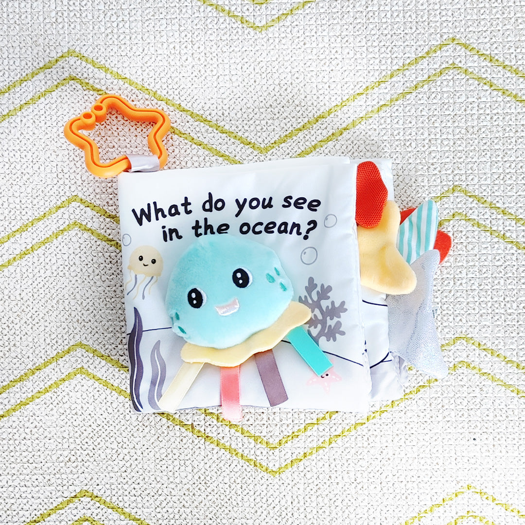 Interactive Baby Sensory Washable Cloth Book Flip Book