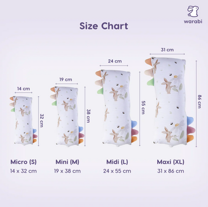 Warabi Baby Bunny Blooms Snuggle Buddy Pillow