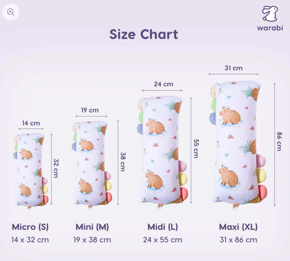 Warabi Baby Capybara Carnival Snuggle Buddy Pillow