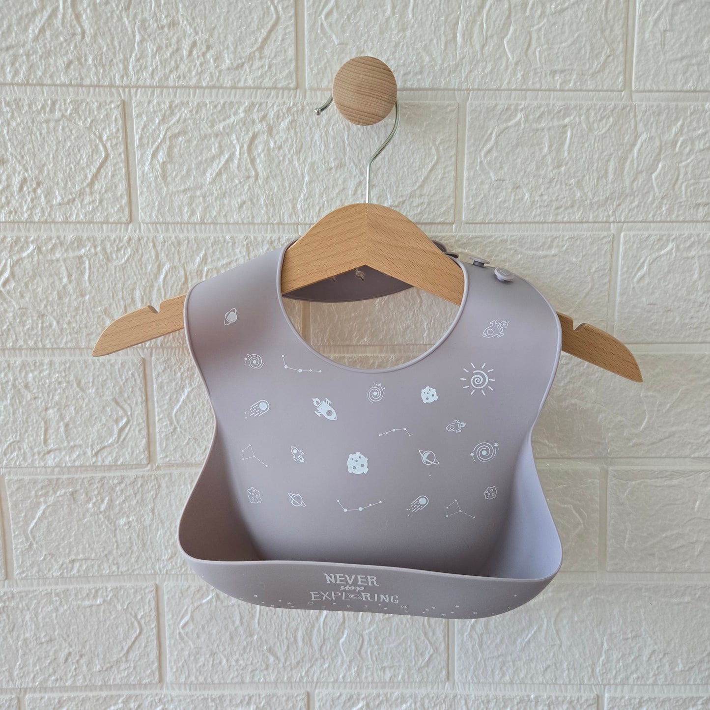 Lighted Weighted Printed Silicone Bib